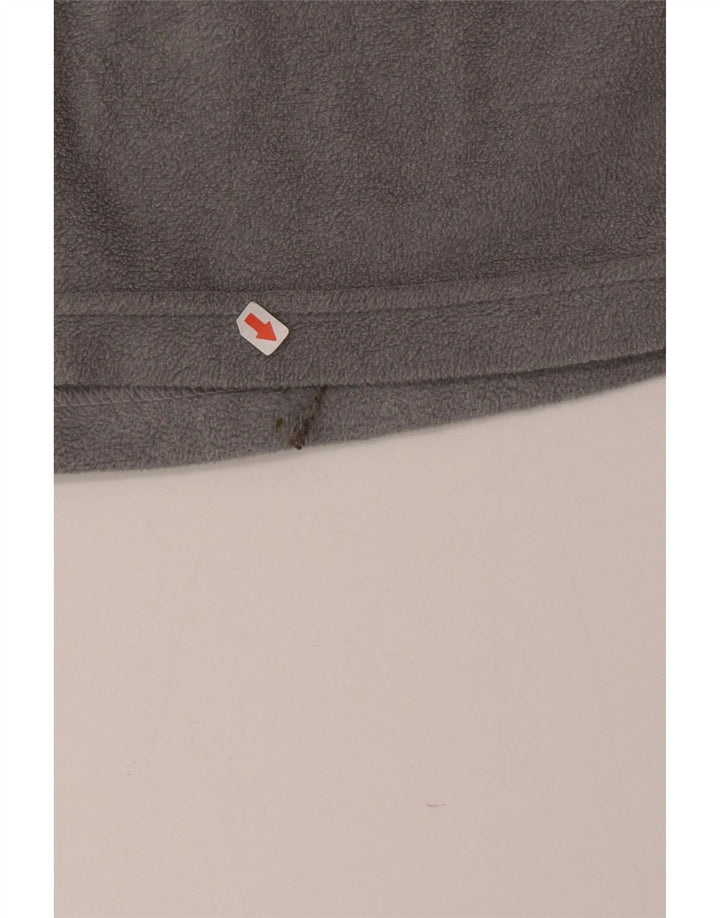 Invicta Mens Zip Neck Fleece Jumper Large Grey Polyester