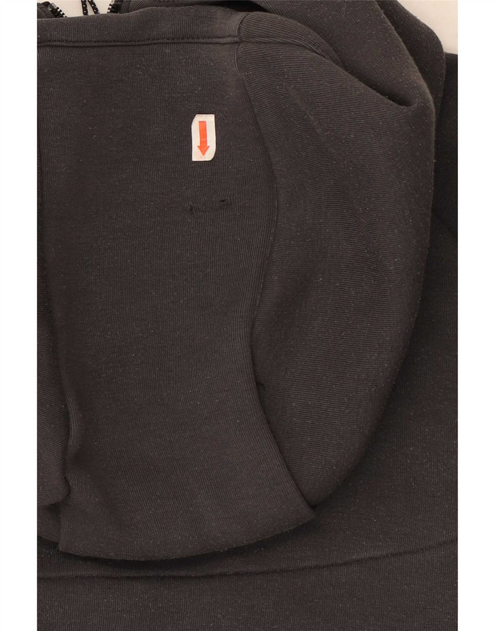 Nike Mens Zip Hoodie Sweater Medium Grey Colourblock Cotton