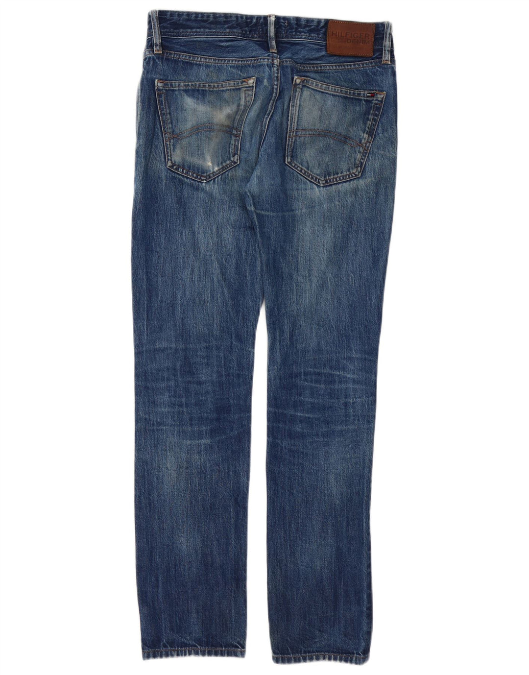 Tommy Hilfiger Mens Distressed Slim Jeans W30 L32 Blue Cotton