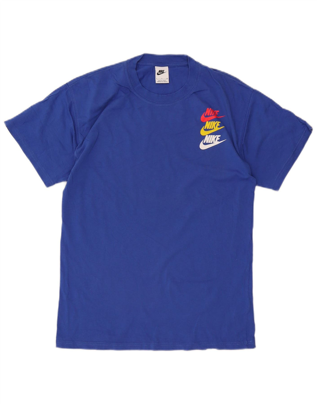 Nike Mens Graphic T-Shirt Top Small Blue Cotton