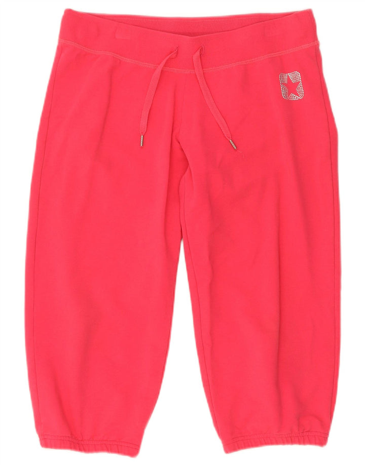 Converse Womens Bermuda Sport Shorts UK 12 Medium  Pink Cotton
