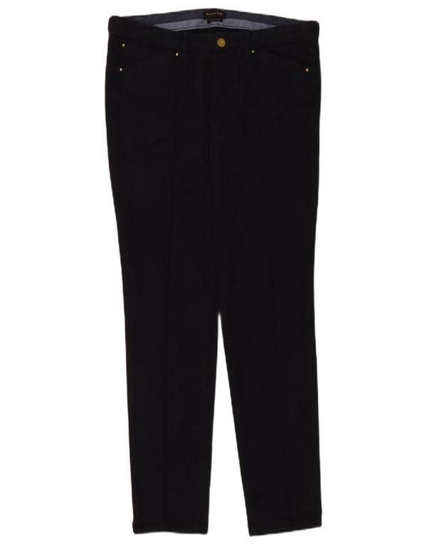 Massimo Dutti Womens Slim Chino Trousers EU 40 Medium W30 L31 Navy Blue
