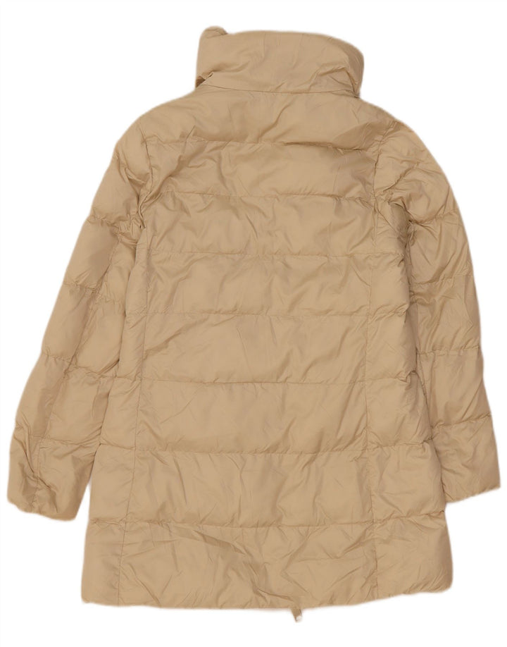Massimo Dutti Womens Padded Coat UK 10 Small Off White Polyester