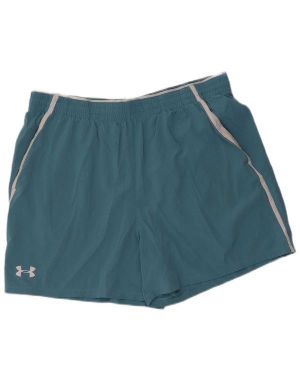 UNDER ARMOUR Mens Sport Shorts XL Blue Colourblock Polyester