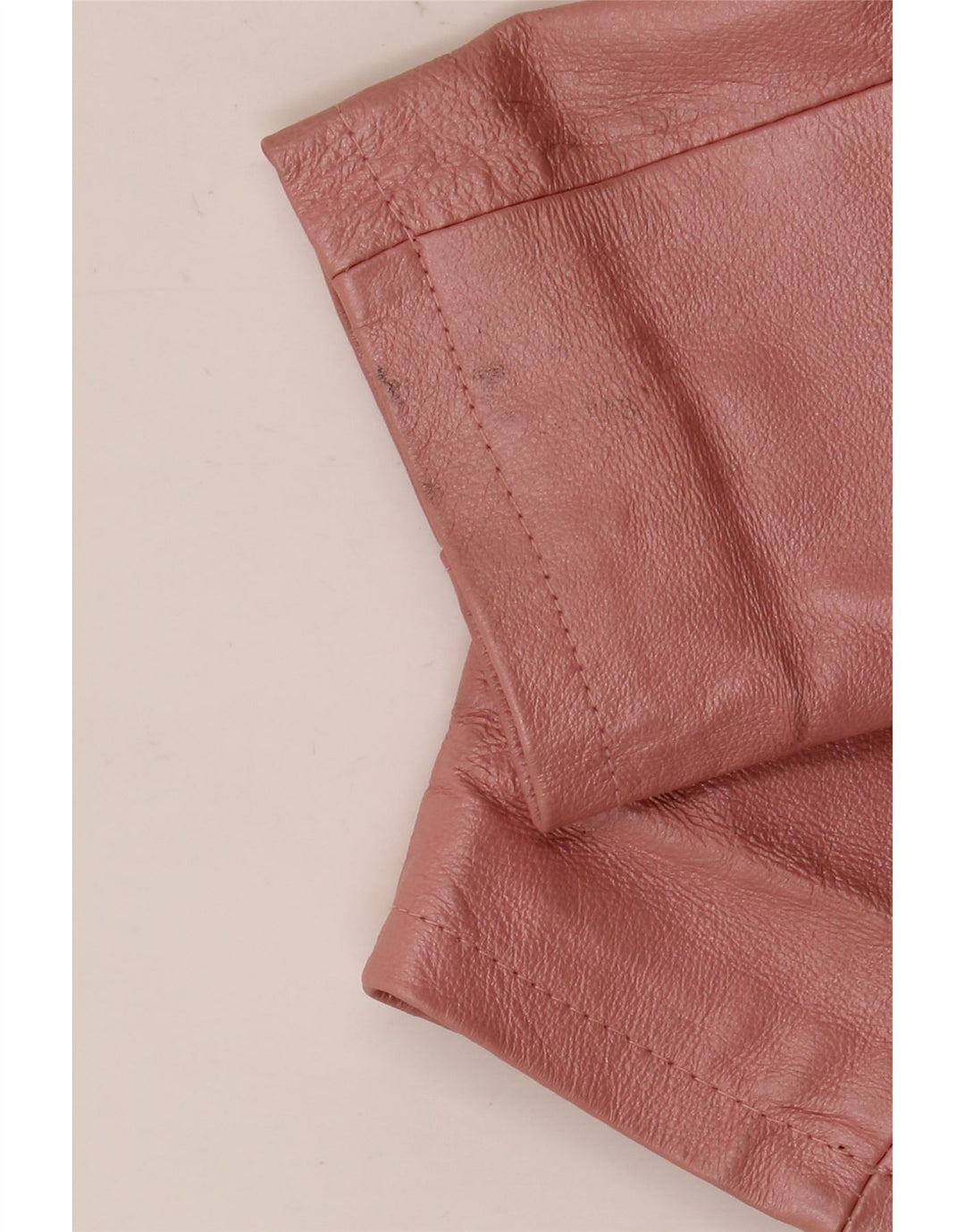 Vintage Womens Leather Jacket UK 18 XL Pink Leather