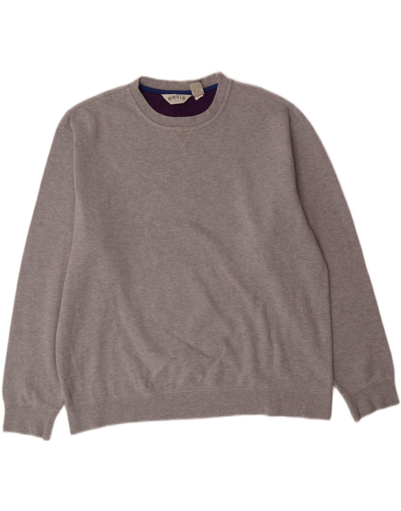 ORVIS Mens Sweatshirt Jumper XL Grey Cotton Vintage Orvis and Second-Hand Orvis from Messina Hembry 