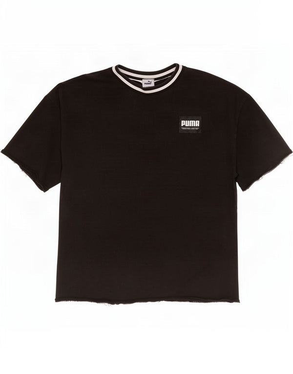 Puma Mens T-Shirt Top Large Black Cotton