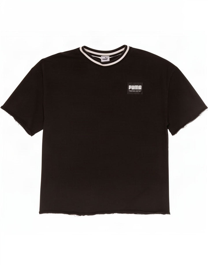 Puma Mens T-Shirt Top Large Black Cotton