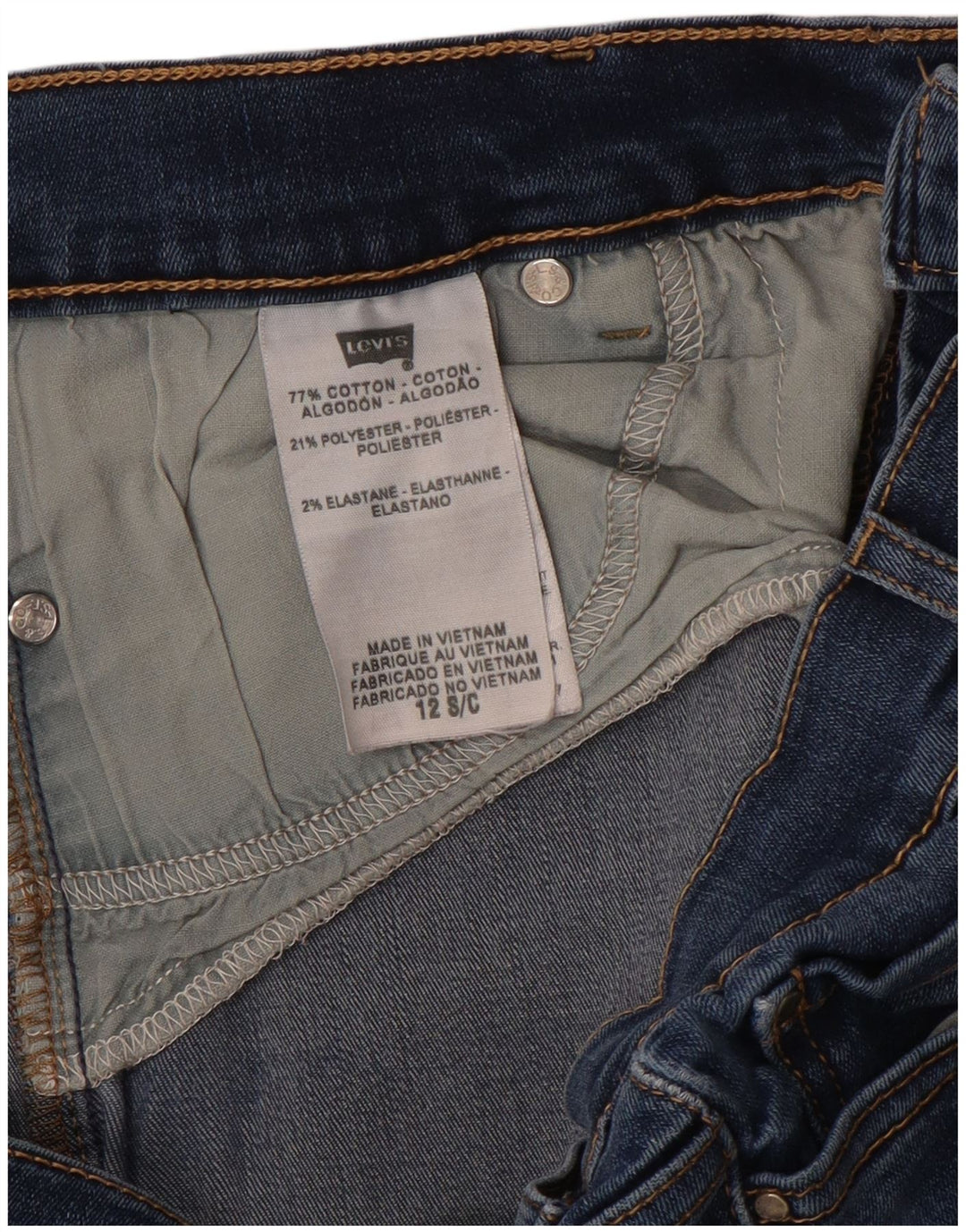 LEVI'S Womens 512 Bootcut Jeans US 12 Large W32 L30 Blue