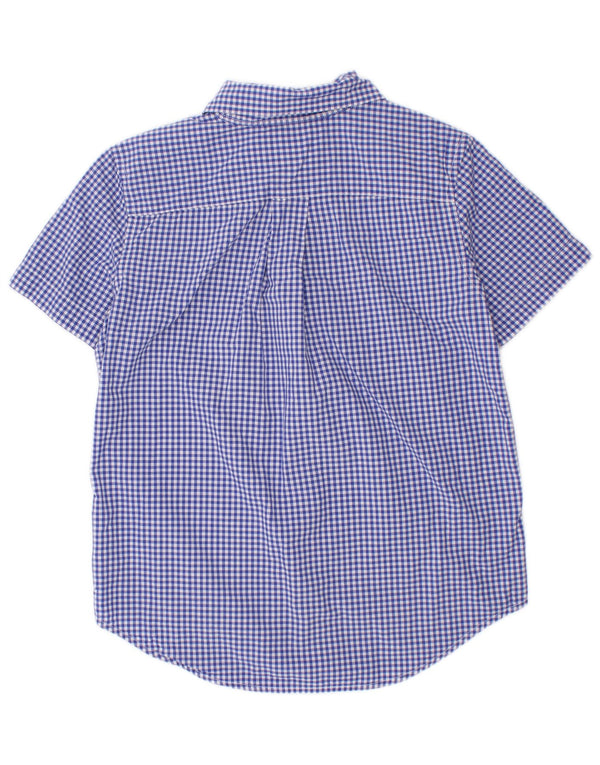 Ralph Lauren Boys Short Sleeve Shirt 4-5 Years Blue Gingham Cotton