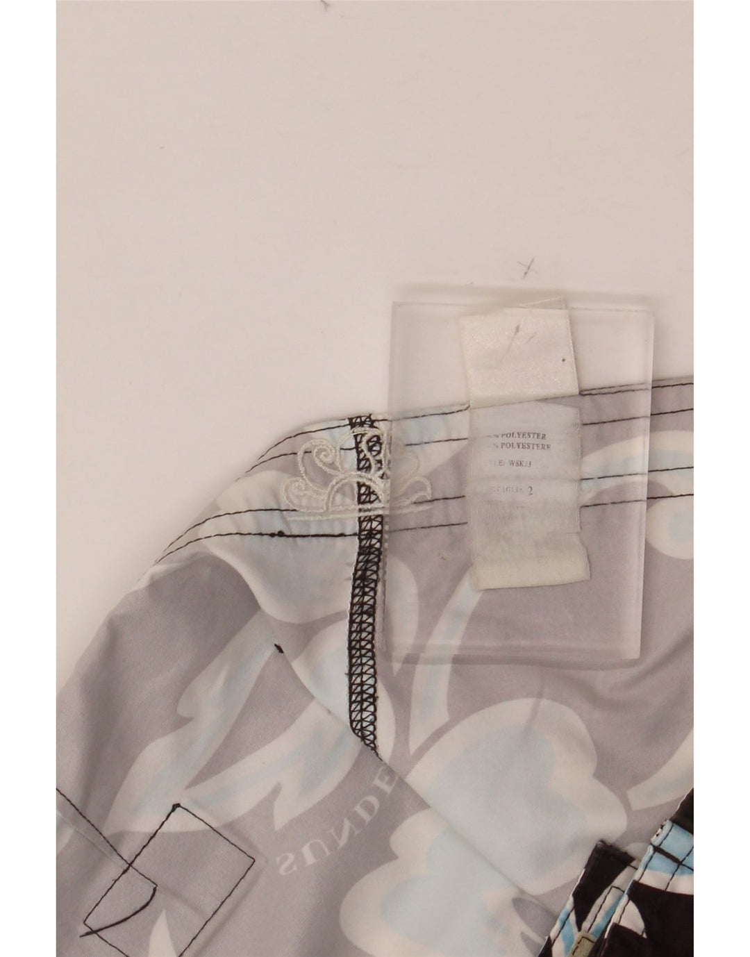 SUNDEK Womens Low Waist Swimming Shorts UK 14 Medium Black Floral