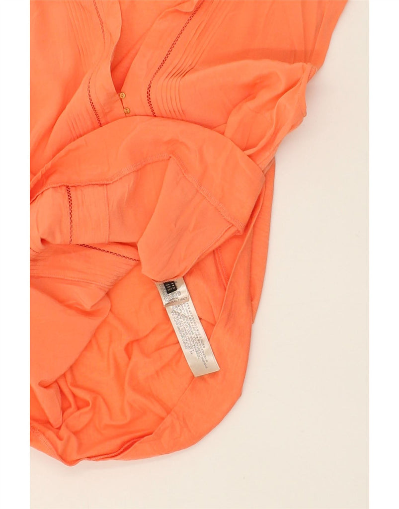 MASSIMO DUTTI Womens Sleeveless Pullover Shirt UK 12 Medium Orange Viscose | Vintage Massimo Dutti | Thrift | Second-Hand Massimo Dutti | Used Clothing | Messina Hembry 