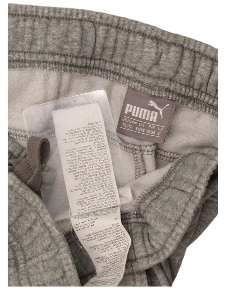 Puma Mens Tracksuit Trousers Joggers XL Grey Flecked Cotton