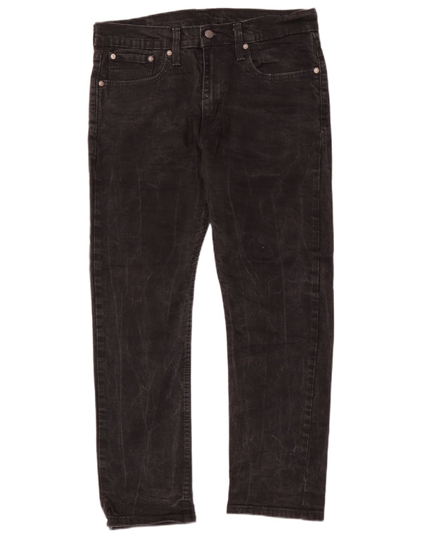 Levi's Mens 502 Tapered Jeans W32 L27 Black Cotton