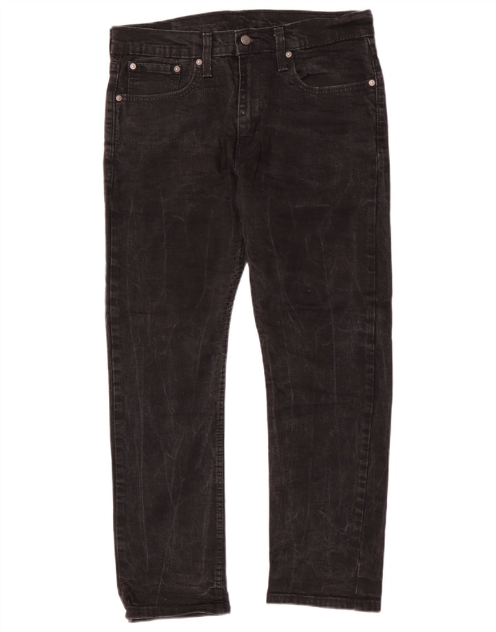 Levi's Mens 502 Tapered Jeans W32 L27 Black Cotton