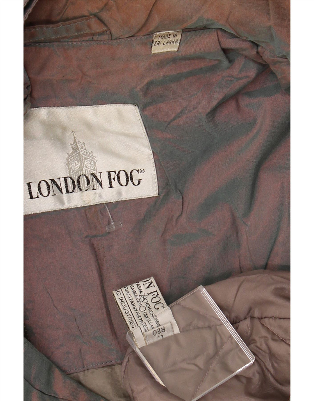 LONDON FOG Womens Hooded Oversized Windbreaker Jacket UK 16 Large Brown