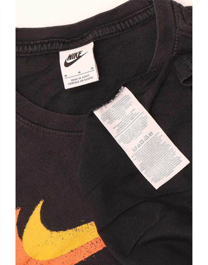 Nike Mens Graphic T-Shirt Top Medium Black Cotton