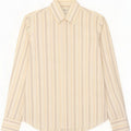 Benetton Mens Shirt Medium White Pinstripe Cotton