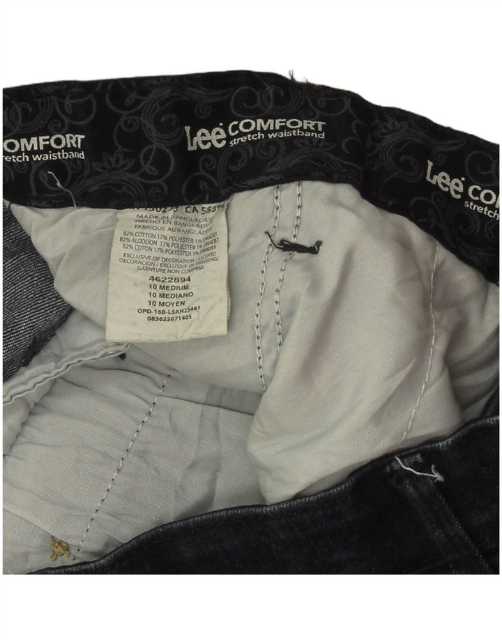 Lee Womens Denim Shorts US 10 Large W32  Navy Blue Cotton