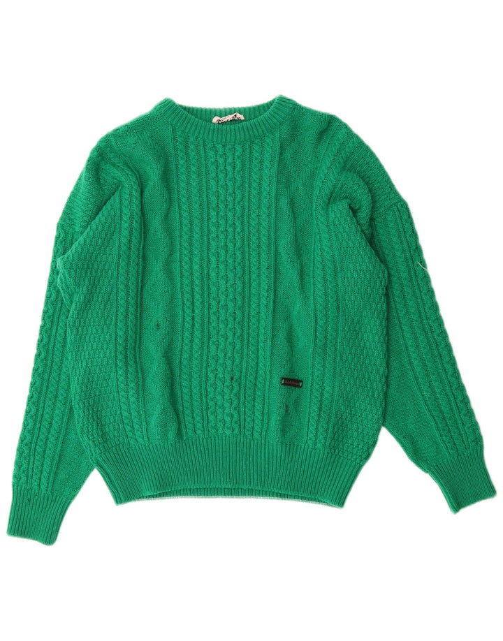 VINTAGE Womens Boat Neck Jumper Sweater IT 48 XL Green