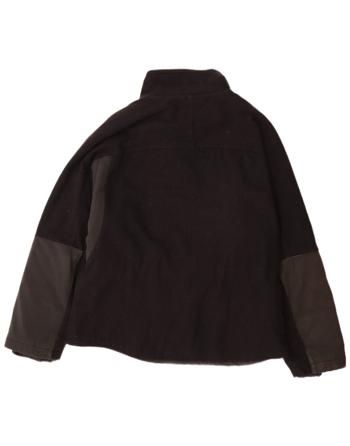 Tommy Hilfiger Mens Utility Jacket UK 44 2XL Black Colourblock Wool