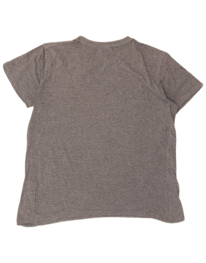 Fila Mens Graphic T-Shirt Top Medium Grey Flecked
