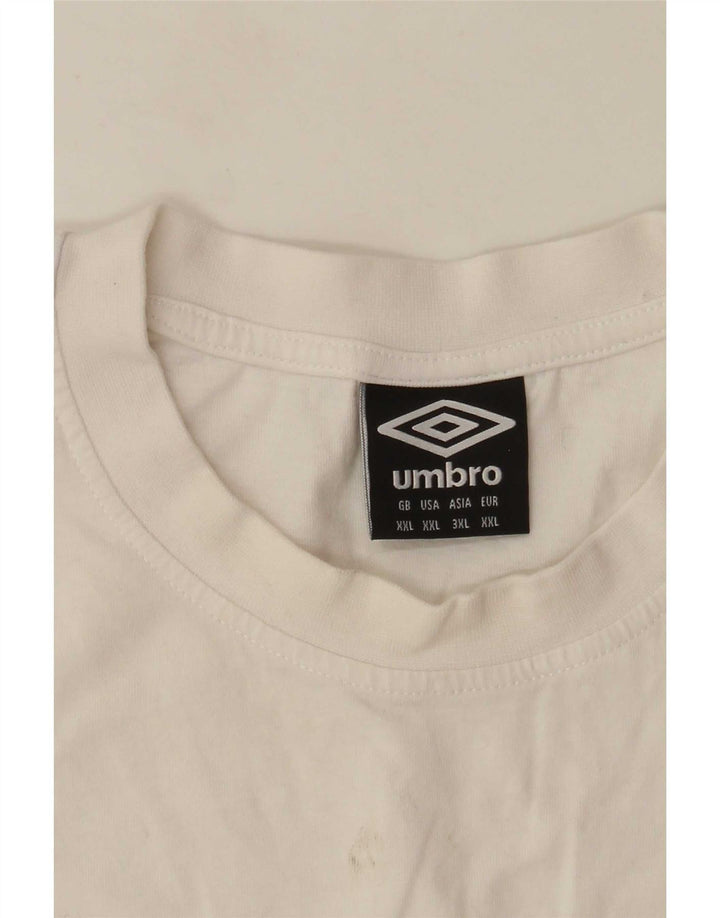Umbro Mens T-Shirt Top 2XL White