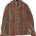 DIVINA Womens Shirt IT 44 Medium Grey Striped Acetate Vintage Divina and Second-Hand Divina from Messina Hembry 