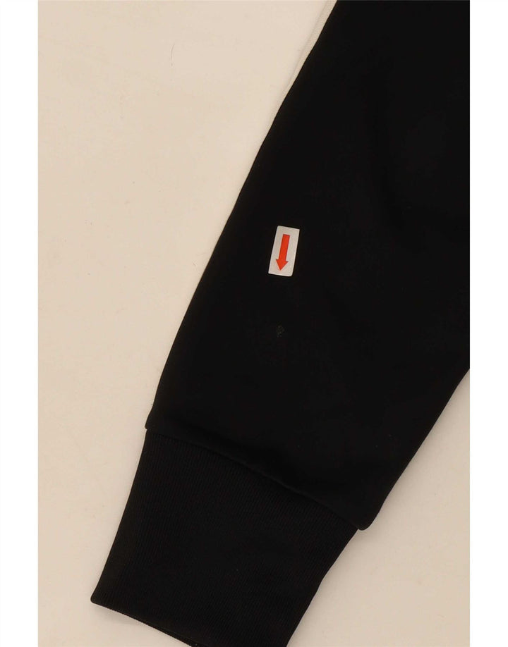 Adidas Womens Graphic Tracksuit Top Jacket UK 10 Small Black Polyester
