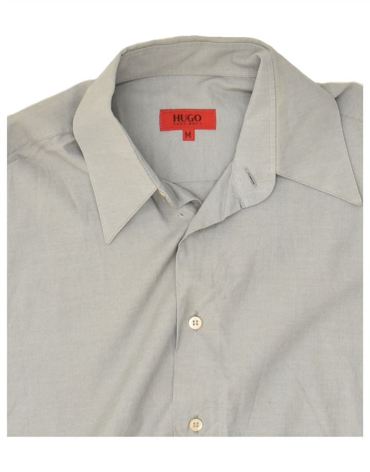 HUGO BOSS Mens Shirt Medium Grey Cotton | Vintage Hugo Boss | Thrift | Second-Hand Hugo Boss | Used Clothing | Messina Hembry 