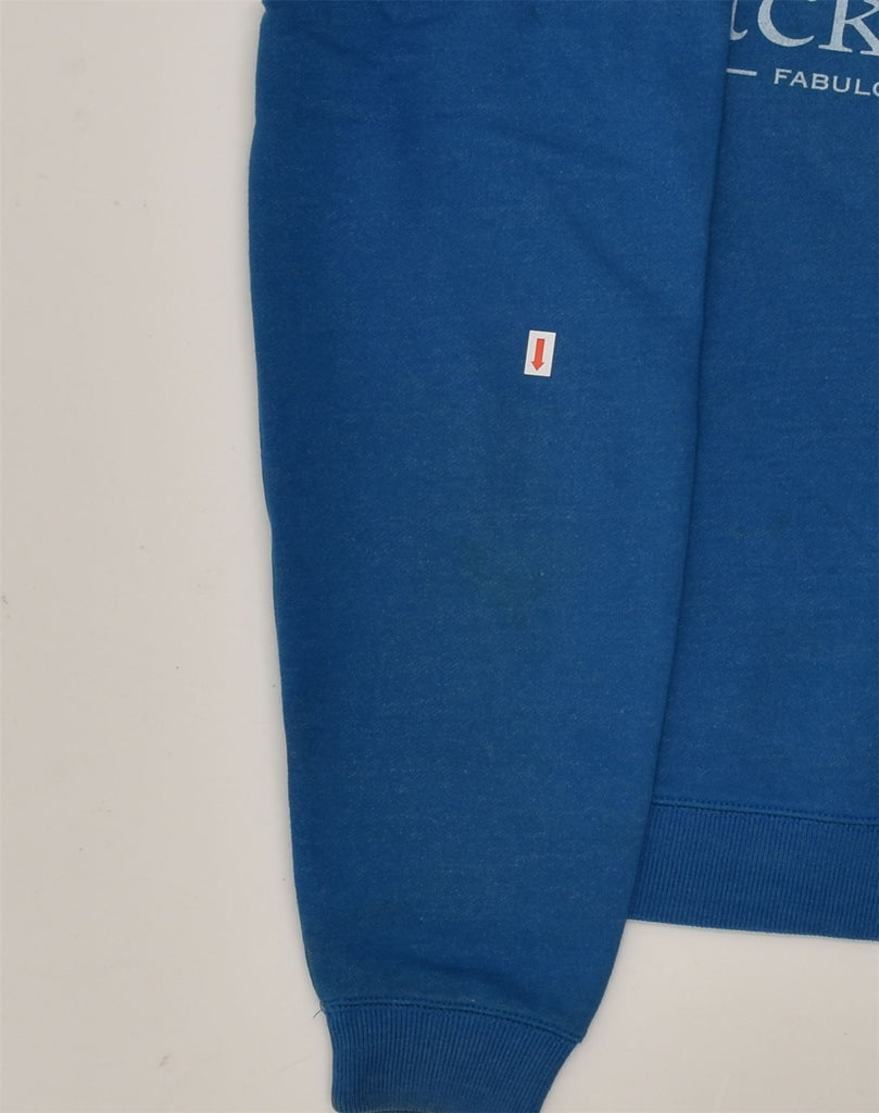 JACK WILLS Mens Graphic Sweatshirt Jumper Small Blue Cotton | Vintage Jack Wills | Thrift | Second-Hand Jack Wills | Used Clothing | Messina Hembry 