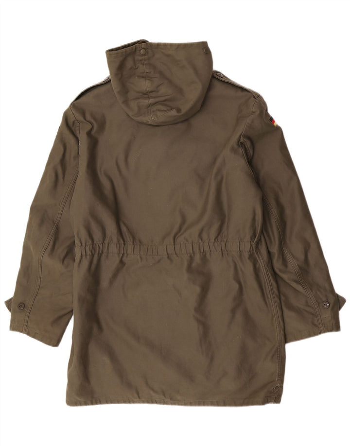Vintage Mens Hooded Sherpa Parka Jacket UK 38 Medium Khaki