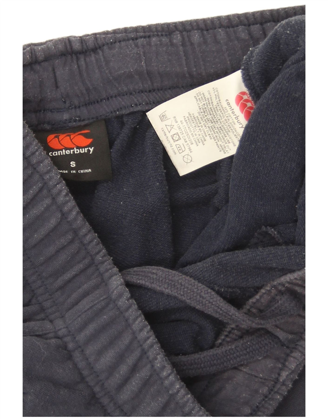 Canterbury Mens Graphic Sport Shorts Small Navy Blue Cotton