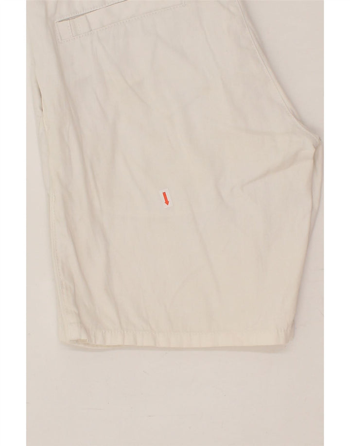 CALVIN KLEIN Womens Chino Shorts W31 Medium White Linen Vintage Calvin Klein and Second-Hand Calvin Klein from Messina Hembry 
