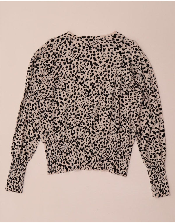 Marks & Spencer Womens Boat Neck Jumper Sweater UK 14 Medium Beige