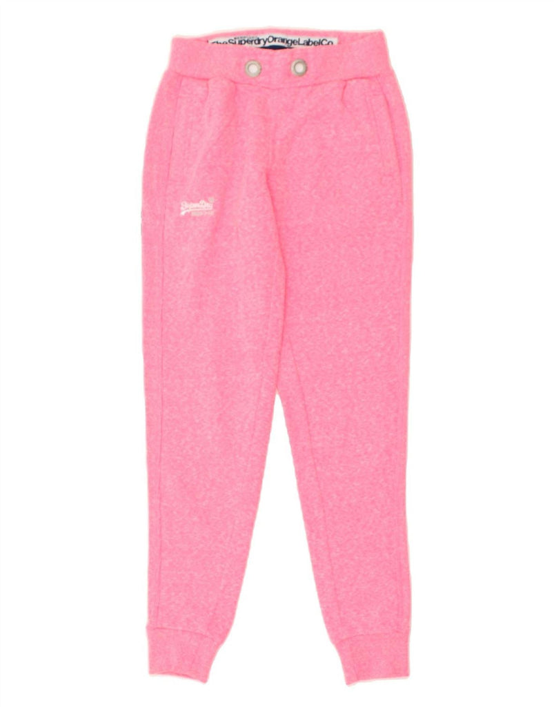 SUPERDRY Womens Tracksuit Trousers Joggers UK 6 XS Pink Polyester | Vintage Superdry | Thrift | Second-Hand Superdry | Used Clothing | Messina Hembry 