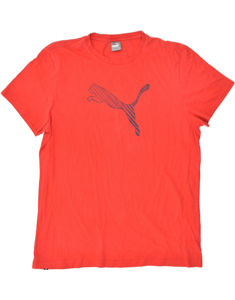 PUMA Mens Graphic T-Shirt Top 2XL Red Cotton | Vintage Puma | Thrift | Second-Hand Puma | Used Clothing | Messina Hembry 