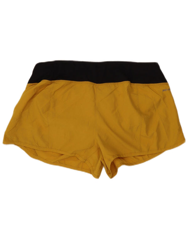 NIKE Womens Missouri Tigers Sport Shorts UK 16 Large  Yellow Colourblock
