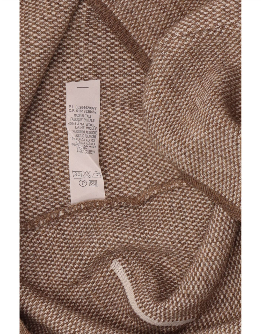 VINTAGE Womens Cardigan Sweater UK 14 Medium Brown Wool Vintage Vintage and Second-Hand Vintage from Messina Hembry 