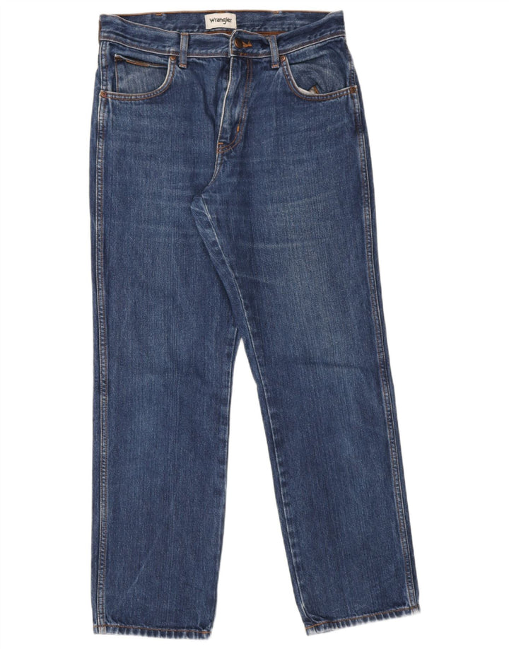 Wrangler Mens Straight Jeans W32 L30 Blue Cotton