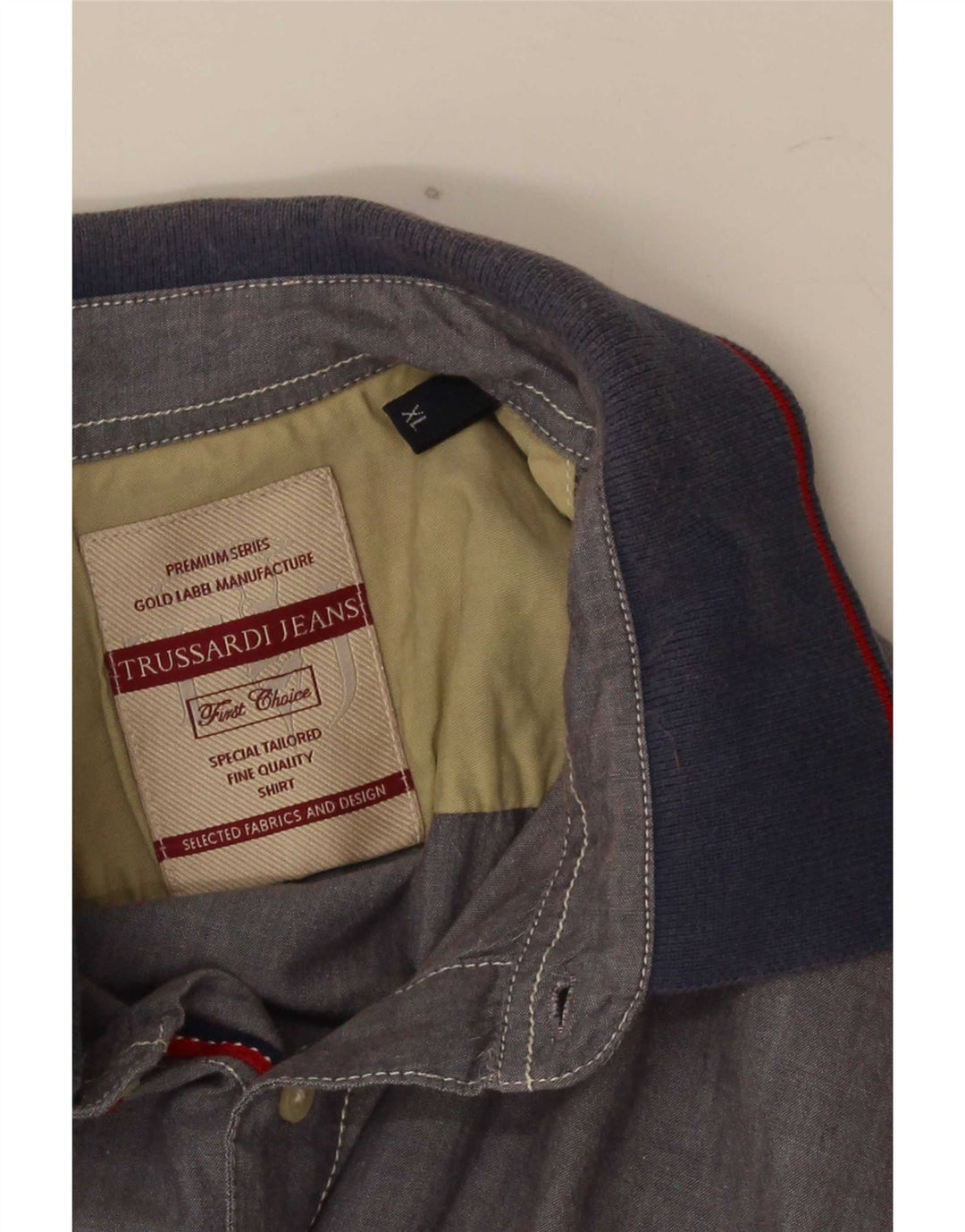 Trussardi Mens Short Sleeve Shirt XL Grey
