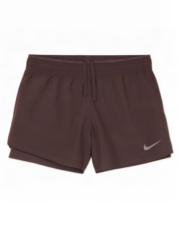 Nike Womens Dri Fit Sport Shorts UK 8 Small Grey