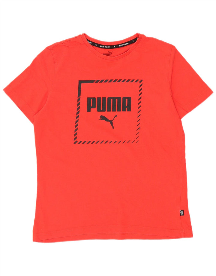Puma Boys Graphic T-Shirt Top 13-14 Years Red