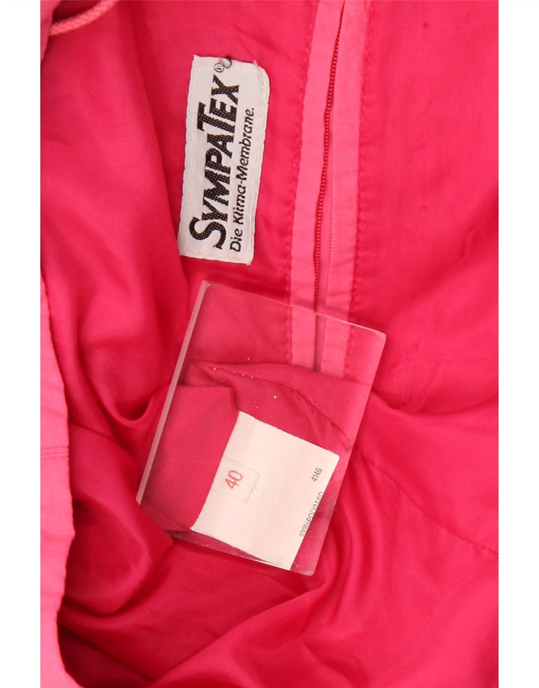 SYMPATEX Womens Oversized Windbreaker Coat EU 40 Medium Pink Polyamide