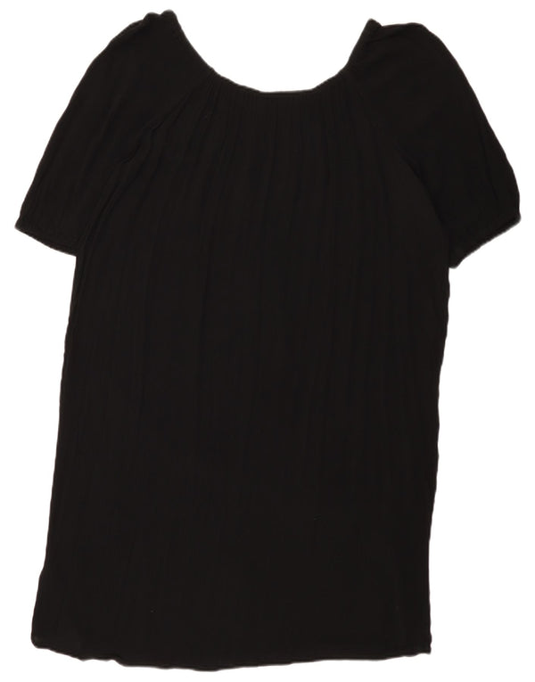 Marks & Spencer Womens Shift Dress UK 14 Large Black Viscose