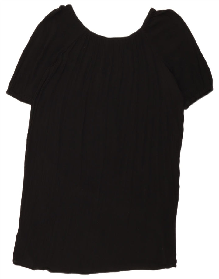 Marks & Spencer Womens Shift Dress UK 14 Large Black Viscose