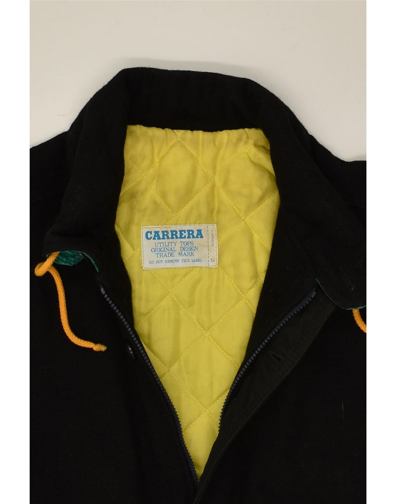 CARRERA Boys Overcoat 13-14 Years Black Wool | Vintage Carrera | Thrift | Second-Hand Carrera | Used Clothing | Messina Hembry 