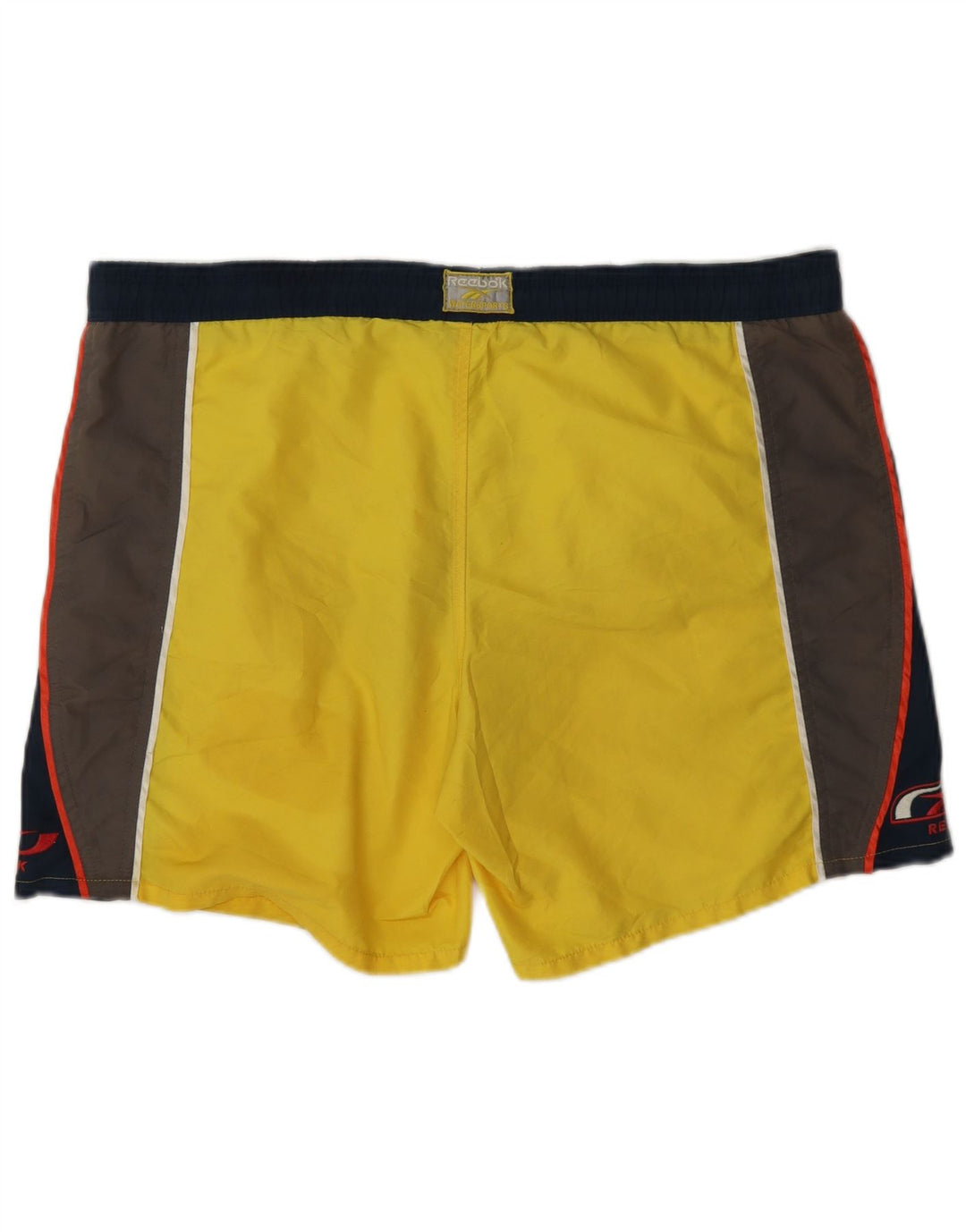 Reebok Mens Sport Shorts Large Yellow Colourblock