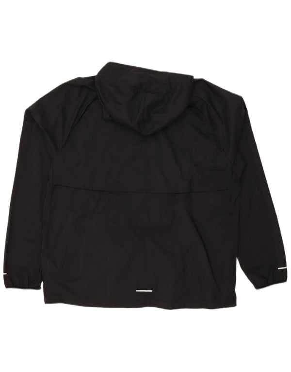 Nike Mens Hooded Tracksuit Top Jacket Large Black Polyester
