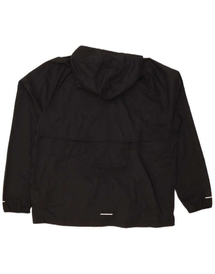 Nike Mens Hooded Tracksuit Top Jacket Large Black Polyester